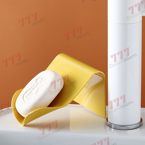 水切り出来ちゃう スマート ソープディッシュ イエロー 壁掛け 置き型 石鹸置き スポンジ置き バス キッチン用品