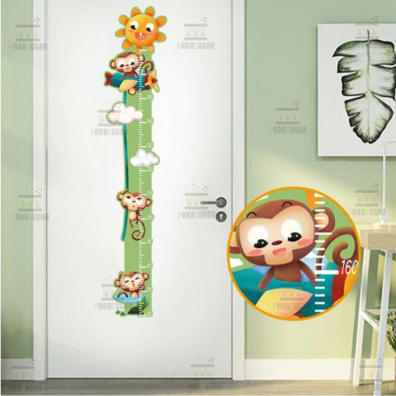 cute デザイン 身長計 【C925-06】 ウォールステッカー キッズ ベビー インテリア 身長計測 シール ア..