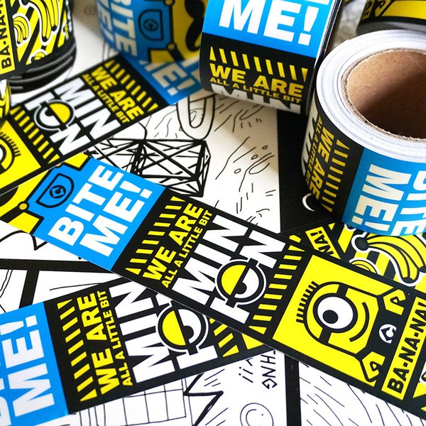 防水 海外アニメ トリップステッカー 5M 立ち入り禁止 警告 テープ スーツケース pc にも 面白ステッカー