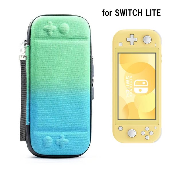 Nintendo Switch lite 専用 グラデーション キャリングケース グリーン＆ブルー 保護 スイッチ カバー ケース バッグ