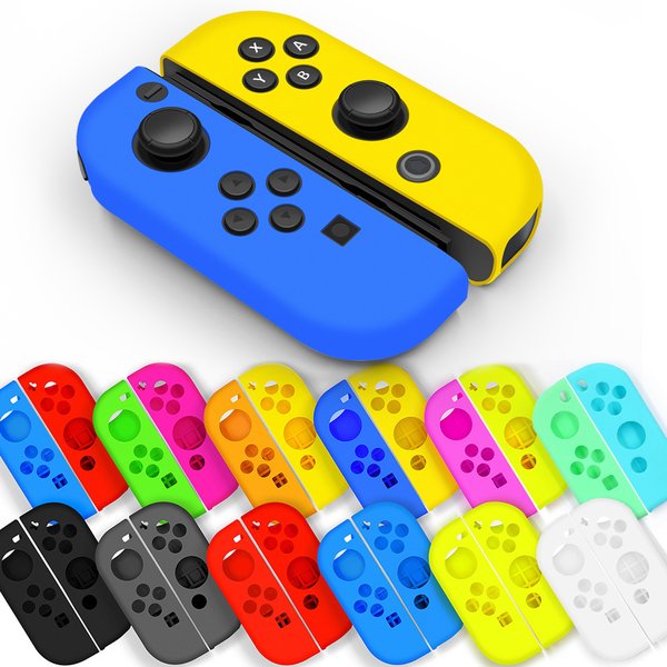 スイッチ Joy-Con シリコンカバー (L)/(R) 【dco-148-blyl】左右 保護 ケース グリップ 滑り止め ジョイコン シリコン カバー
