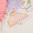 メタルバンスヘアクリップ【dco-162-01 ピンクゴールド 】 バレッタ ヘアアクセ 可愛い 韓国ヘアアクセサリー