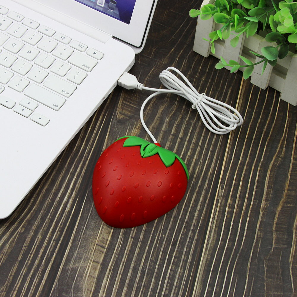 苺 ストロベリーマウス USB マウス 有線 USBマウス 光学式 フルーツ 可愛い 子供 USB有線 電池不要