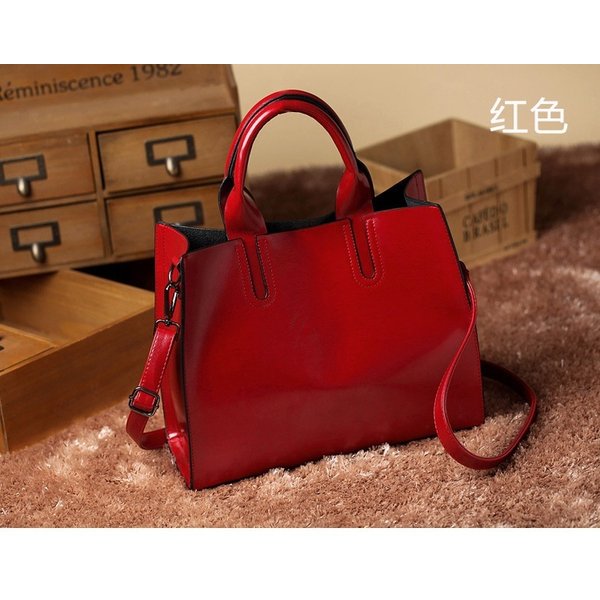高品質 レザー調 【01レッド】 ハンドバッグ 女性 トートバッグ スペイン人気ブランド ショルダーバッグ