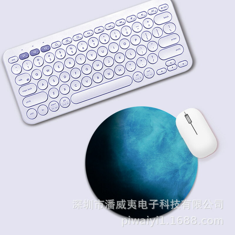 サークル マウスパッド 惑星デザイン44 円型 22cm 滑り止め付 便利アイテム PCグッズ おしゃれ 柄 プレゼント 丸 大理石 花柄 マーブル