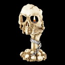 髑髏 キャンドルスタンド 置物 装飾品 スカル 骸骨 ガイコツ ドクロ オブジェ ホラー オカルト キャンドル ライト キャンドルケース
