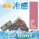 超冷感 デザイン アイスタオル スポーツタオル 熱中症対策 冷却タオル 瞬間冷却 速乾 紫外線カット 超速乾 超吸水 アウトドア F-210-12(3)