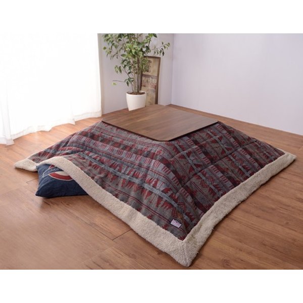 薄掛けコタツ布団 【レッド】 ポリエステル アクリル