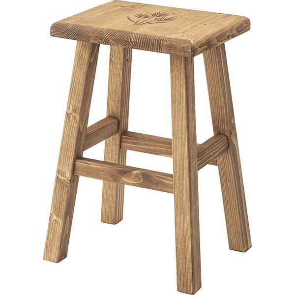 スツール角 【ナチュラル】 天然木(パイン) オイル仕上 [2]