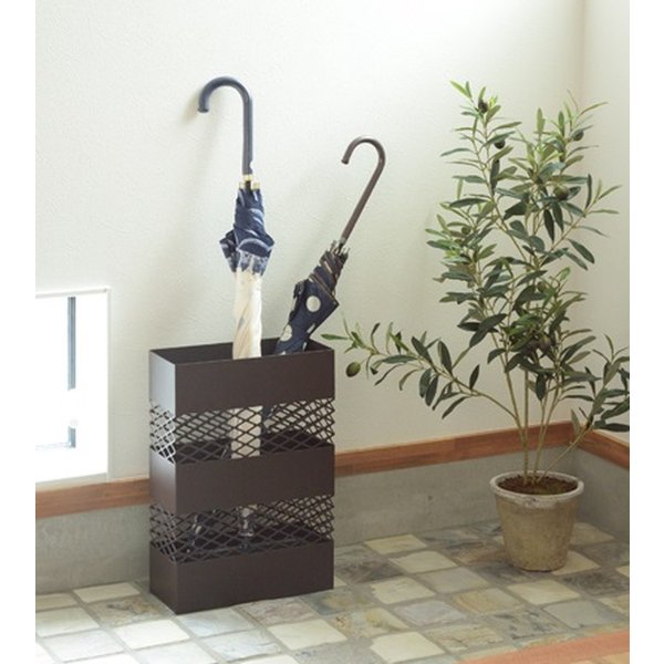 傘立て 【ブラウン】 スチール(粉体塗装)