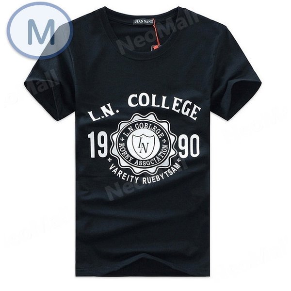 夏にピッタリ ☆ 丸首 半袖 Tシャツ【456】 ブラック Mサイズ トップス シャツ シンプル イラスト デザ..