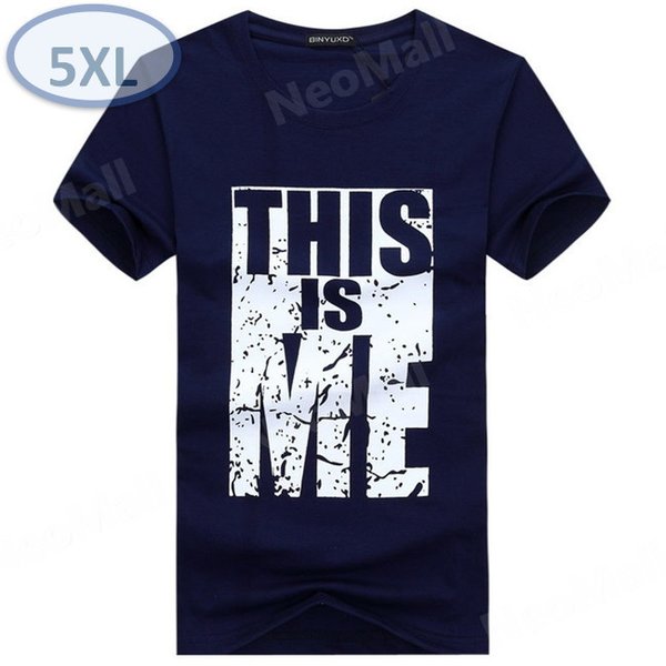 夏の定番 ☆ 丸首 半袖 Tシャツ【464】 ネイビー 5XLサイズ トップス シャツ シンプル イラスト デザイン 春夏(4)