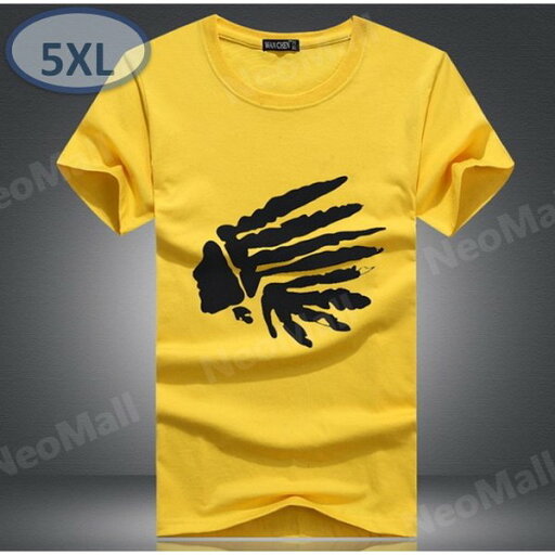 夏の定番 ☆ 丸首 半袖 Tシャツ【462】 イエロー 5XLサイズ トップス シャツ シンプル イラスト デザイン 春夏 夏の定番 ☆ 丸首 半袖 Tシャツ【462】 イエロー 5XLサイズ トップス シャツ シンプル イラスト デザイン 春夏