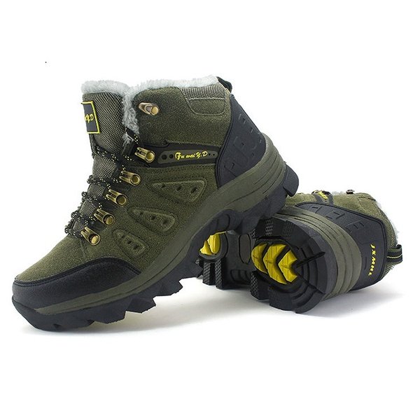 メンズ トレッキングシューズ 【861】 グリーン ハイカット ハイキングシューズ 防滑 耐磨耗 衝撃吸収 男女兼用