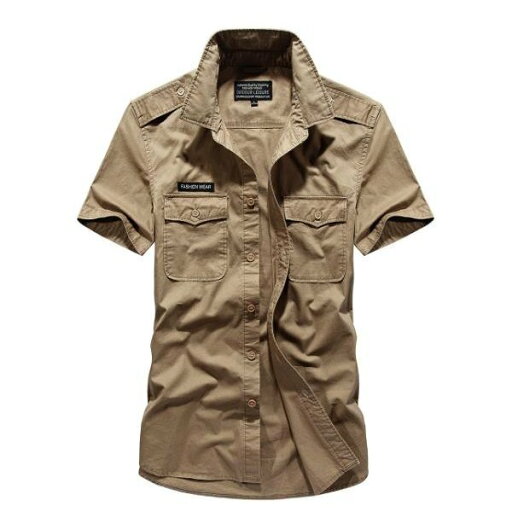 メンズ 半袖 シャツ カーキ M-4XL 半袖 シャツ 春夏【n201】 メンズ 半袖 シャツ カーキ M-4XL 半袖 シャツ 春夏【n201】