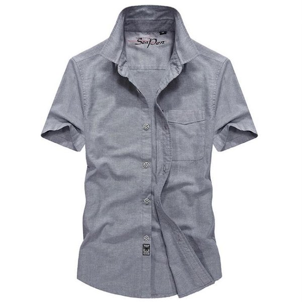 メンズ 半袖 シャツ グレー M-4XL 半袖 シャツ 春夏【n203】