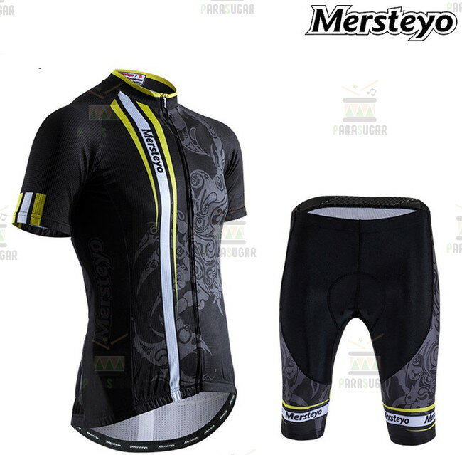 サイクリングウェア mersteyo 半袖 2点セット 自転車 ウェア サイクルジャージ 吸汗速乾防寒 新品 インポート品【686】