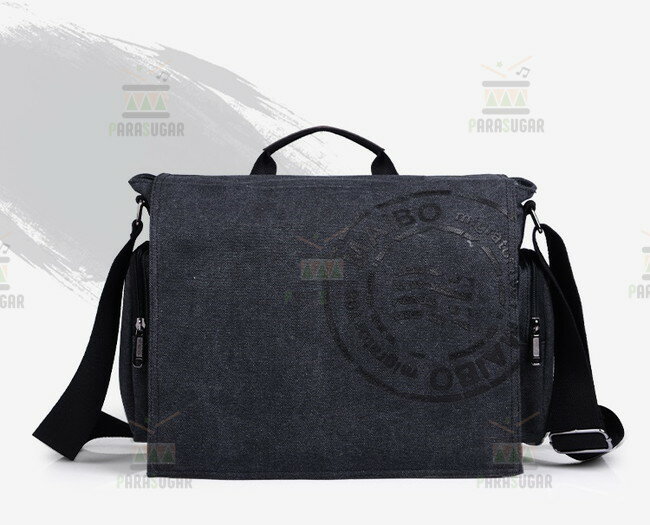 大容量 メッセンジャーバッグ ブラック 154 ショルダーバッグ 斜め掛け キャンバス 学生 通学 旅行 バ..