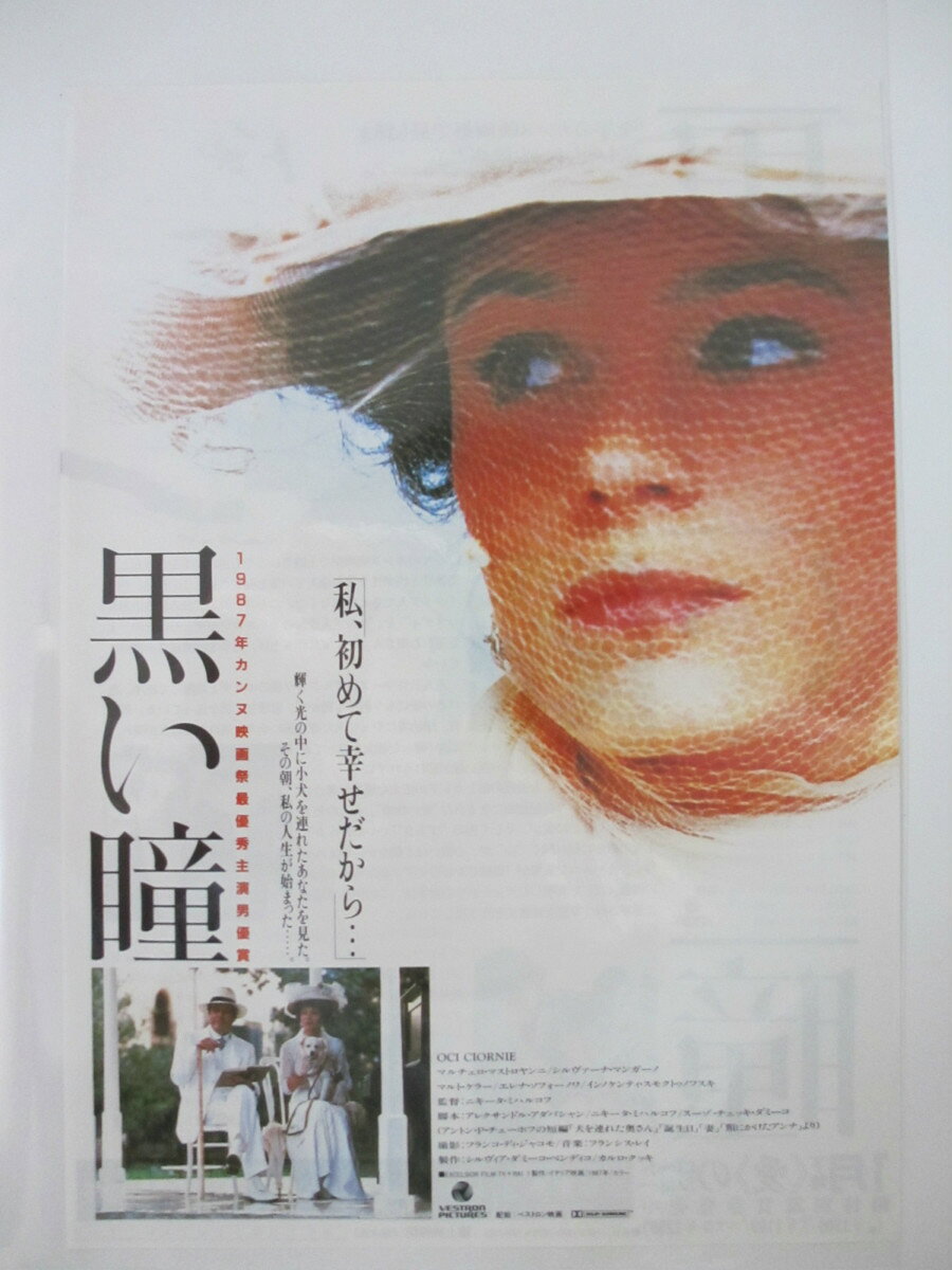 【映画チラシ】黒い瞳