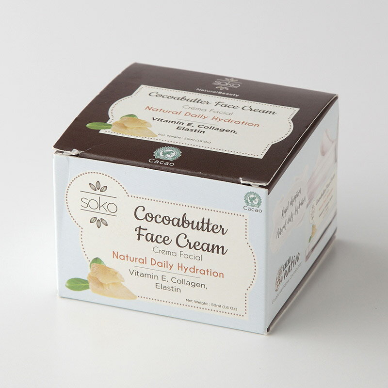 SOKO カカオバター フェイスクリーム 50ml チョコレートの香り エイジングケア コラーゲン エラスチン ビタミンE ギフト プレゼント ココアバターバースデー 誕生日 お祝い 使用期限 2022年05月15日 イエナカ バレンタイン格安通販　バレンタイン　人気　ランキング