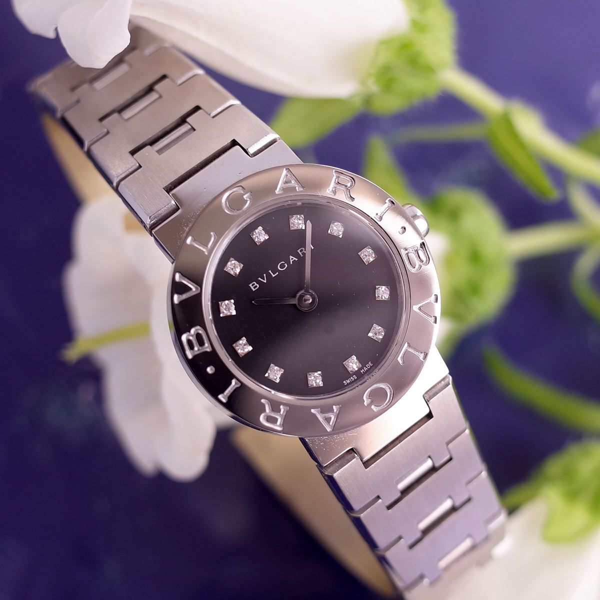 ブルガリ BVLGARI BB23SS ブルガリブルガリ 12Pルビー シェル文字盤 クォーツ レディース 良品 箱付き_884215 BVLGARI - ブルガリ BVLGARI BB23SS ブルガリブルガリ 12Pルビー