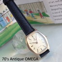 レア オメガ 70's アンティークウォッチ 六角ケース SS 新品革ベルト レディース 手巻 腕時計 OMEGA 【送料無料】【中古】