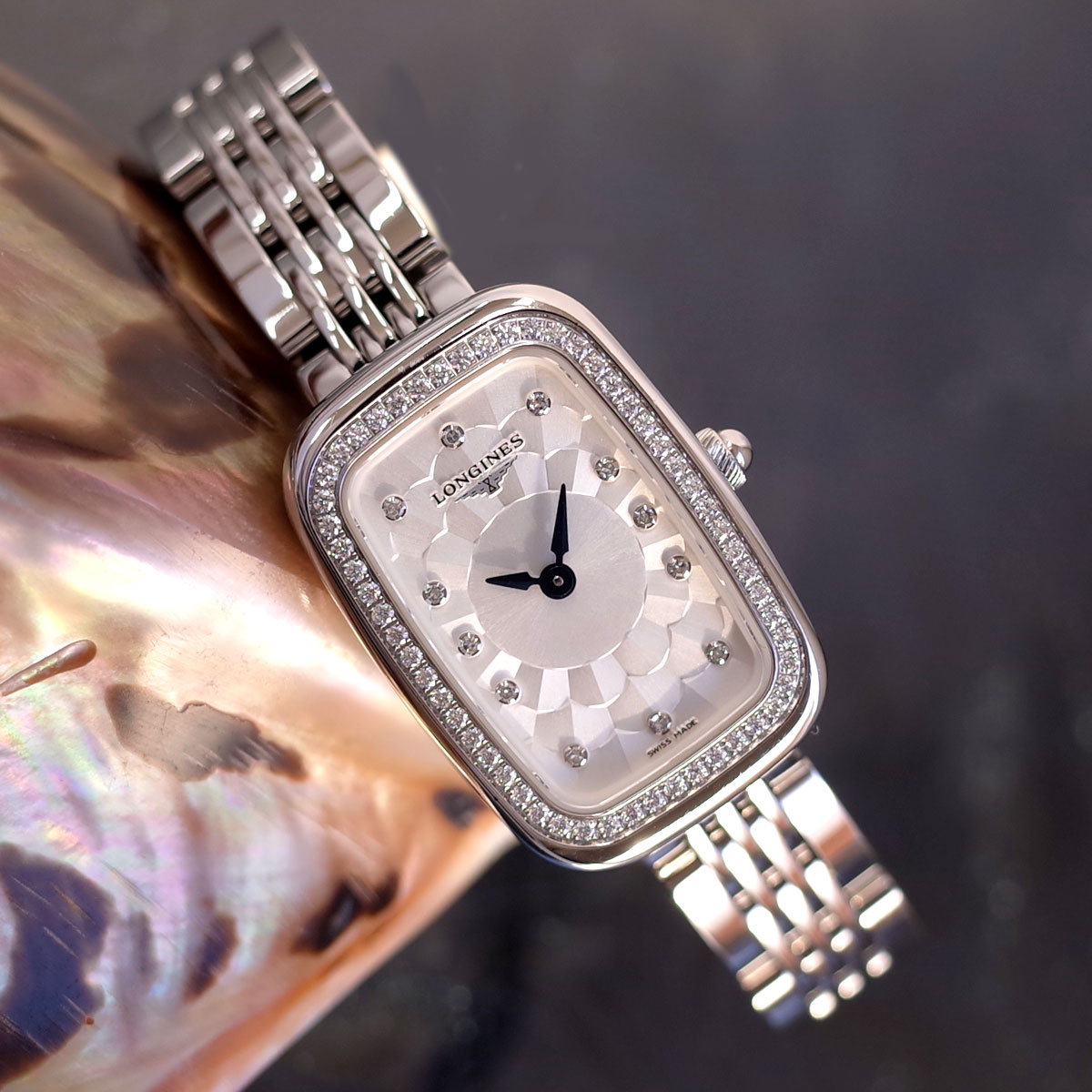 保証書 ロンジン イクエストリアン L6.140.0 SS ベゼルダイヤ ブレスレット ジュエリーウォッチ LONGINES レディース クォーツ 腕時計 1年保証