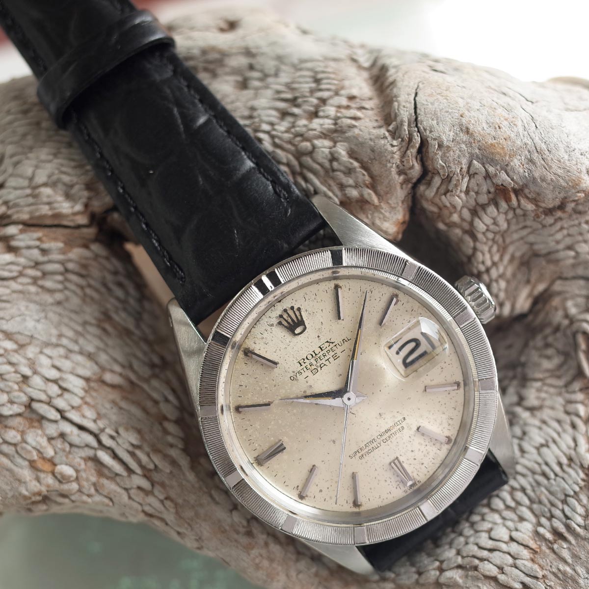 【中古】ロレックス 1501 パーペチュアルデイトデイト 1963年 SS エンジンターンドベゼル 自動巻 メンズ 腕時計 ROLEX アンティーク