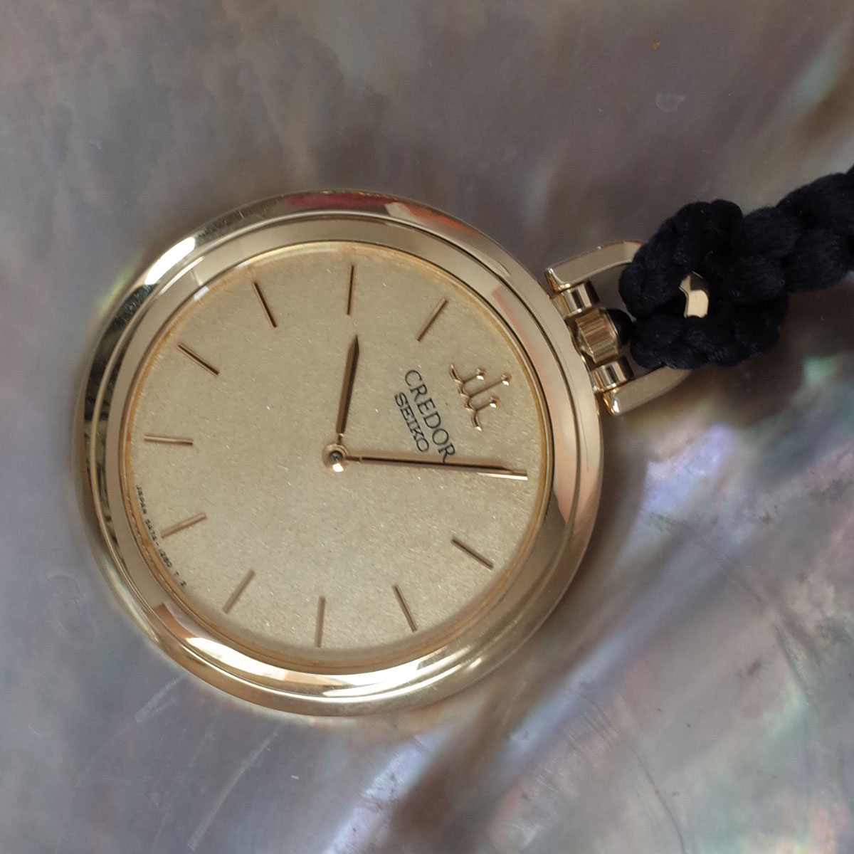 美品 クレドール K18YG 懐中時計 ポケットウォッチ 5A74-0670 美品 総重量20g 1年保証 SEIKO