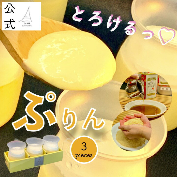【 おいしい プリン 】パリ・ドートンヌ直営店『天空のメープル プリン 3個入』 ( 高級 スイーツ 美味しい お取り寄せ 母の日 父の日 ギフト お中元 残暑御見舞 暑中御見舞 寒中御見舞 御祝 御礼 入学祝 入園祝 卒園祝 卒業祝 退職祝 おもたせ ホワイトデー バレンタイン）のサムネイル