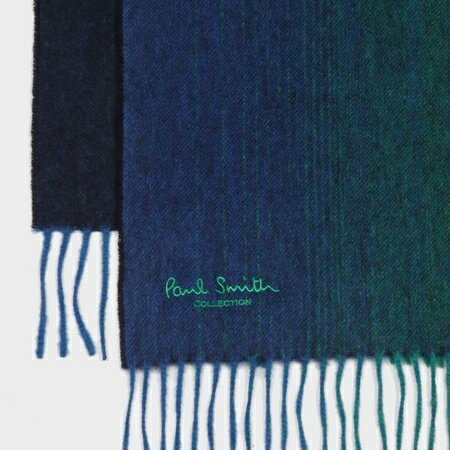 ポールスミス マフラー　カシミヤグラデーション　ブルー Paul Smith