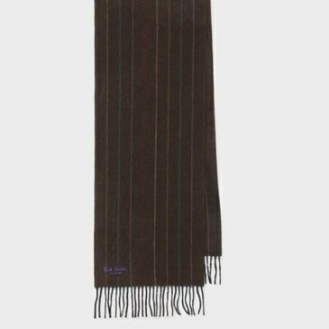 ポールスミス マフラー カシミヤストライプ ブラウン Paul Smith