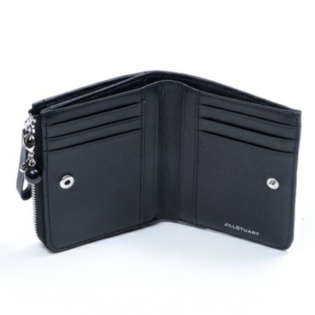 ジルスチュアート 折財布　ポインティ　L字ファスナー折り財布　ブラック JILLSTUART