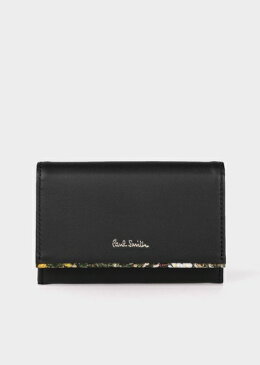 ポールスミス 名刺入れ　ガーデンフローラルトリム　ブラック Paul Smith