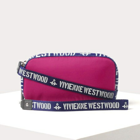 ヴィヴィアンウエストウッド 長財布　ロゴファスナー ショルダー付長財布　ピンク Vivienne Westwood