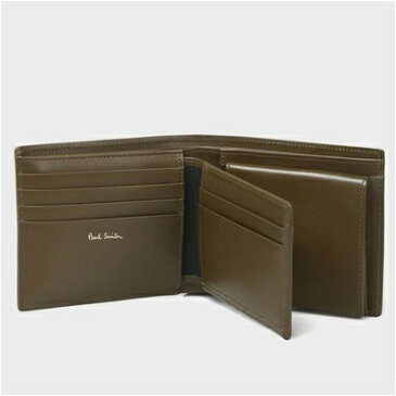ポールスミス 折財布 インセットマルチストライプ 二つ折り ダークブラウン Paul Smith