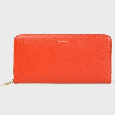 ポールスミス 財布 長財布 ラウンドジップ スミシーハート レッド Paul Smith ポール スミス メンズ レディース ブランド 正規品 新品 ギフト プレゼント 送料無料 無料ラッピング 秋冬