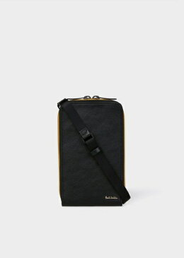 ポールスミス モバイルケース　ストライプジップ　フォンホルダーポシェット　ブラック Paul Smith