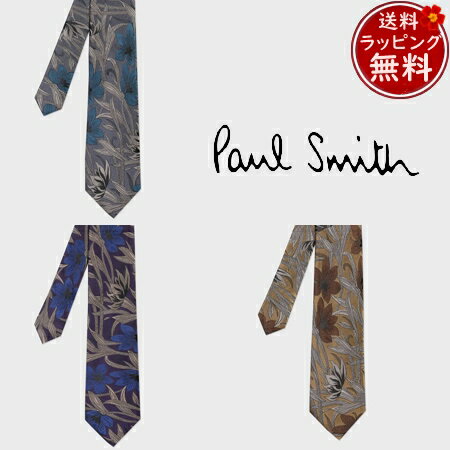 【クーポン対象】 【無料ラッピング】 ポールスミス Paul Smith ネクタイ フラワーパターン タイ イタリア製 シルク100% ブランド 正規品 新品 ...