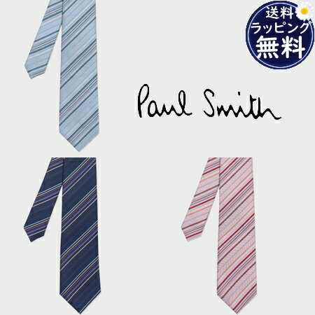 【クーポン対象】 【無料ラッピング】 ポールスミス Paul Smith ネクタイ マルチカラー レジメンタル タイ 日本製 シルク100% ブランド 正規品 ...