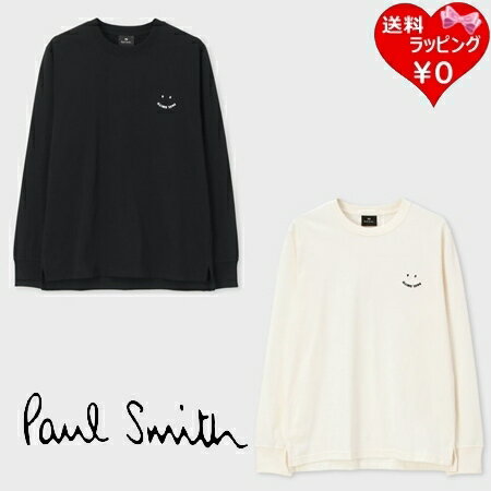 【クーポン対象】 【無料ラッピング】 ポールスミス Paul Smith Tシャツ ロンT Happy 長袖カットソー 綿100％ ブランド 正規品 新品 ギフト プレゼント 人気 おすすめ 誕生日 記念日 クリスマス 送料無料