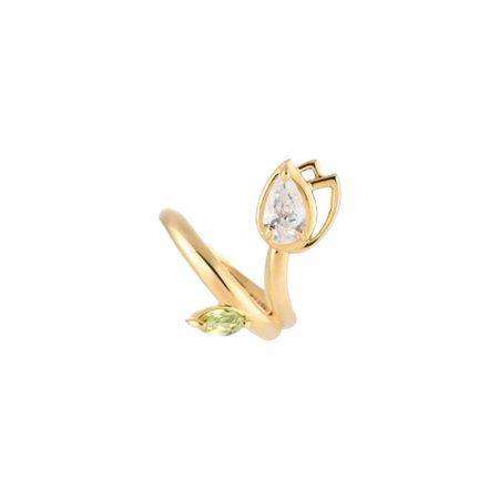 【SALE】 【無料ラッピング】 カナルヨンドシー Canal 4℃ カナル4℃ イヤーカフ シルバー Spring Collection チューリップ キュービックジルコニア ペリドット レディース ブランド 正規品 新品 ギフト プレゼント 人気 おすすめ 誕生日 記念日 クリスマス 送料無料 paris-lounge-10138353 PARIS LOUNGE パリスラウンジ サンプル画像2