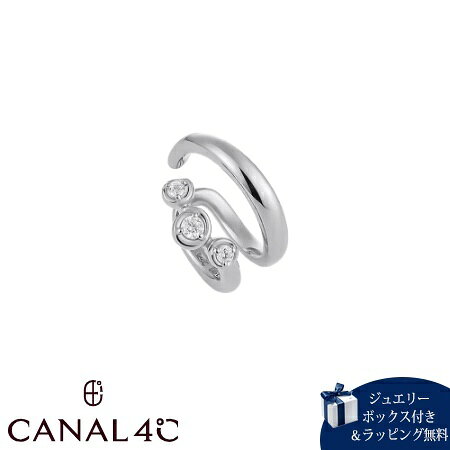 乐天商城 - 【無料ラッピング】 カナルヨンドシー Canal 4℃ カナル4℃ イヤーカフ 左耳用 シルバー EARFLOW 3石 キュービックジルコニア レディース ブランド 正規品 新品 ギフト プレゼント 人気 おすすめ 誕生日 記念日 クリスマス 送料無料