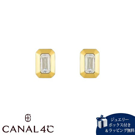 Rakuten - 【無料ラッピング】 カナルヨンドシー Canal 4℃ カナル4℃ ピアス シルバー EARFLOW 一粒 エメラルドカット キュービックジルコニア レディース ブランド 正規品 新品 ギフト プレゼント 人気 おすすめ 誕生日 記念日 クリスマス 送料無料