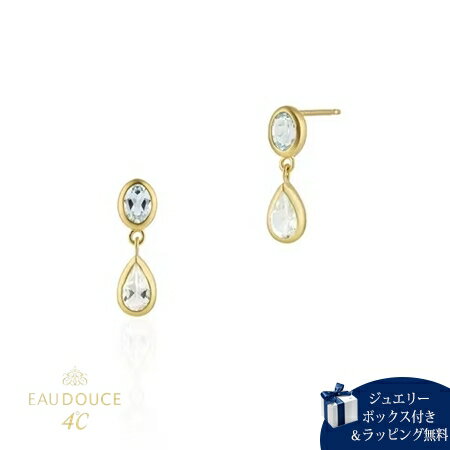 Coral - 【無料ラッピング】 ヨンドシー 4℃ EAU DOUCE4℃ K10イエローゴールド ピアス ブルー トパーズ ホワイト トパーズ ブランド 正規品 新品 ギフト プレゼント 人気 おすすめ 誕生日 記念日 クリスマス 送料無料