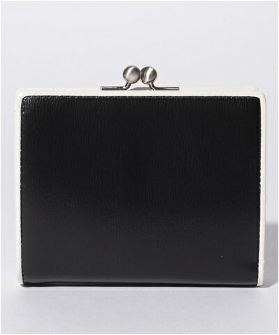 アニエスべー 財布 折財布 二つ折り がま口 ブラック agnes b