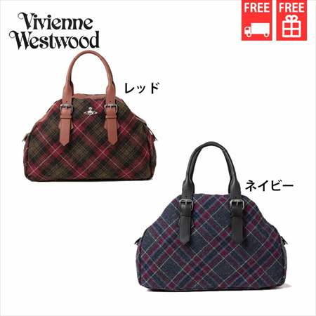 ヴィヴィアンウエストウッド Vivienne Westwood トートバッグ チェックツイード ヤスミンバッグ