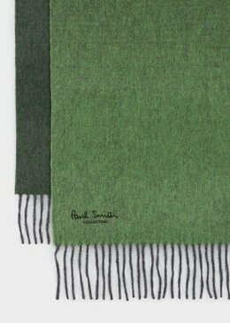ポールスミス マフラー メンズ カシミヤ100%グラデーション グリーン Paul Smith