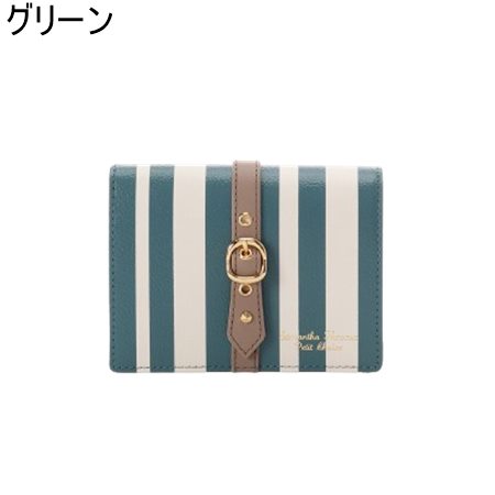 【無料ラッピング】 サマンサタバサプチチョイス Samantha Thavasa Petit Choice ストライプフロントベルト 二つ折り財布 ブランド 正規品 新品 ギフト プレゼント 人気 おすすめ 誕生日 記念日 クリスマス 送料無料