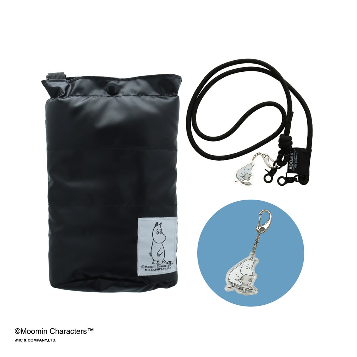 ムーミン サングラスポーチ ブラック/ブラック MOOMIN